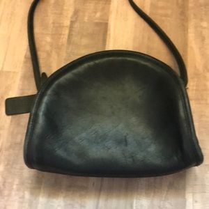 Coach crossbody navy blue leather